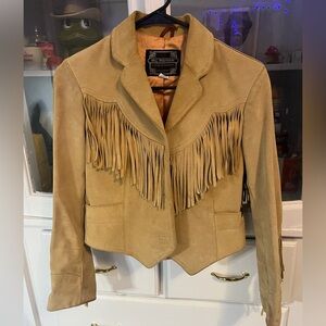 Ms. Pioneer Vintage Fringe Suede Jacket